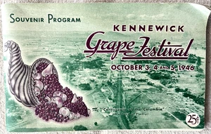 Programa de recuerdos del Festival de la Uva 1946 Kennewick Washington - Imagen 1 de 6