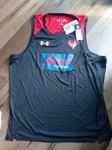 Essendon Bombers AFL Mens On Field Training Singlet by Under Armour 4XL New - Picture 1 of 5