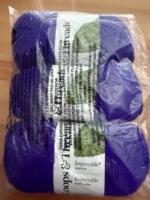 Loops & Threads Yarn - Impeccable - Grape Punch - 3 Skeins - 285 yards/each - Image 1 of 4