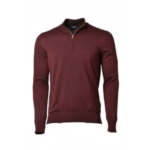 Liwali Luxus 1343 1/4 Viertel Reißverschluss weicher Stoff Trichterausschnitt Strick Pullover - Bild 1 von 2