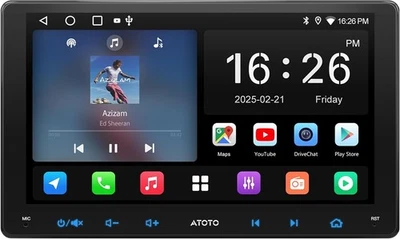 Autoradio 2 Din Android 9 pollici Stereo ATOTOZONE - Immagine 1 di 4