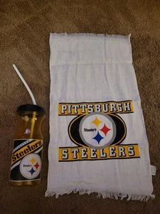 Pittsburgh Steelers Drink Bottle and Towel Set - Picture 1 of 3