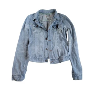 Chaqueta de Jean Abercrombie & Fitch Mujer Envejecida De Colección Años 90 Mediana Azul Claro Talla XL - Imagen 1 de 12