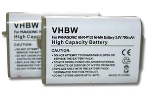 2x Akku für Panasonic TL26413 HHR-P103 STB-103 P-P103 HHR-P103A 700mAh 3,6V - Zdjęcie 1 z 1