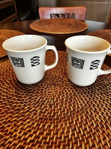 2 Corelle Kaffeetassen Tribal Spirit Corning USA beige mit schwarz USA 3,5"H - Bild 1 von 7