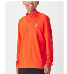 ASICS Men Ready Half ZipCherry Tomato Large - Picture 1 of 3