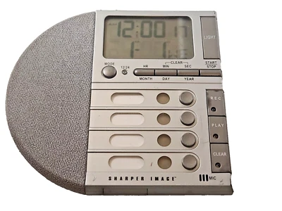 Sharper Image Talking Message Center w/4 Memos, Alarm Clock & Timer Voice Record - Image 1 of 4