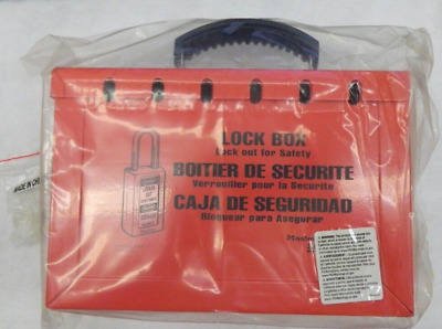 MASTER LOCK 3-3/4″ Deep X 9-1/4″ Wide X 6″ High, Portable Group Lockout Box 498A • 41.65$