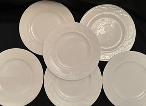 Lenox “Snowdrift” Dinner Plates Embossed Border 11” Diameter Set of 6 - Picture 1 of 5