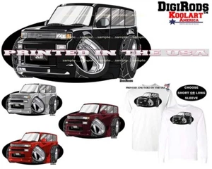 Camiseta Scion XB modelo descontinuado DigiRods/Koolart dibujos animados arte coche S-5X - Imagen 1 de 7
