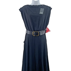 AX Paris Jumpsuit mit hohem Kragen und Gürtel, Größe UK 10, schwarz - Bild 1 von 19