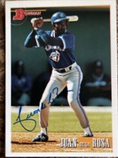 Juan de la Rosa Autographed 1993 Bowman Card Rookie Toronto Blue Jays #519