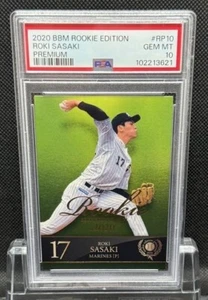 Tarjeta Roki Sasaki BBM 2020 edición novato RC #RP10 limitada Japón Dodgers PSA 10 - Imagen 1 de 2