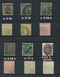 DR D, ex 54 - 121, Stempel + Farben geprüft; bitte auswaehlen! #g755 - Picture 1 of 7