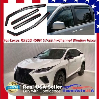 For Lexus RX350 450H 2017-2022 In-Channel Vent Window Visor Rain Guard Deflector - Image 1 of 4