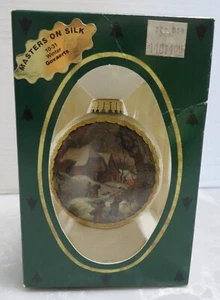 Masters On Silk Hand Decorated Glass Collector Ornament 1986 Winter Govaerts - Picture 1 of 10