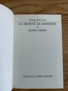 I GRANDI DELLA LETTERATURA 17 LA MORTE DI DANTON ALTRE OPERE GEORG BUCHNER 1968 - Imagen 1 de 9