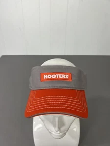 Hooters Authentic Owls Nest Sun Visor Orange Hat Adjustable Cap Embroidered Logo - Picture 1 of 9