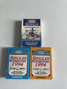 KRAFT SINGLES BASEBALL SUPERSTARS COMPLETE CARD SETS,  1994 & 1993