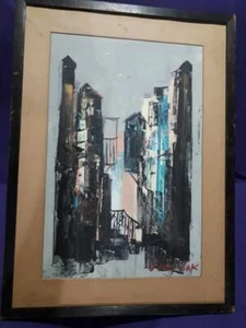 Oil Abstract Artist of Israel Shaul Ohaly Consult Stock - Bild 1 von 4
