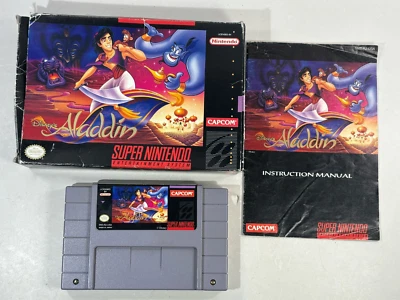 Disney's Aladdin (Super Nintendo Entertainment System, 1993) CIB - Image 1 of 4