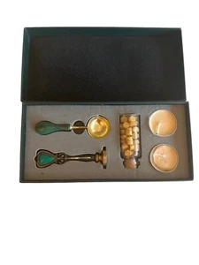 Sealing Wax Kit With Stamps & Melting Tools Set "With Love" emboss - Picture 1 of 4