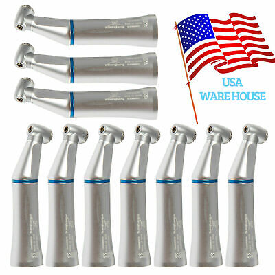 10 Dental Internal Water Contra Angle 1:1 Drive Push Button Slow Speed Handpiece • 239$