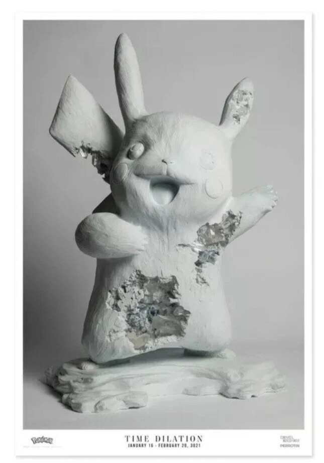 Pôster impresso Daniel Arsham Pokemon cristalizado Pikachu Time Dilation 2021 - Imagem 1 de 1