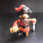 Figurine Pirate Captain Hook Red Black Toy Vintage China N7217