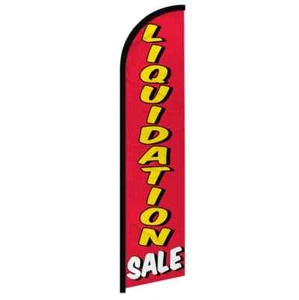 Liquidation Sale Windless Full Sleeve Feather Advertising Closeout Banner Flag - Picture 1 of 7