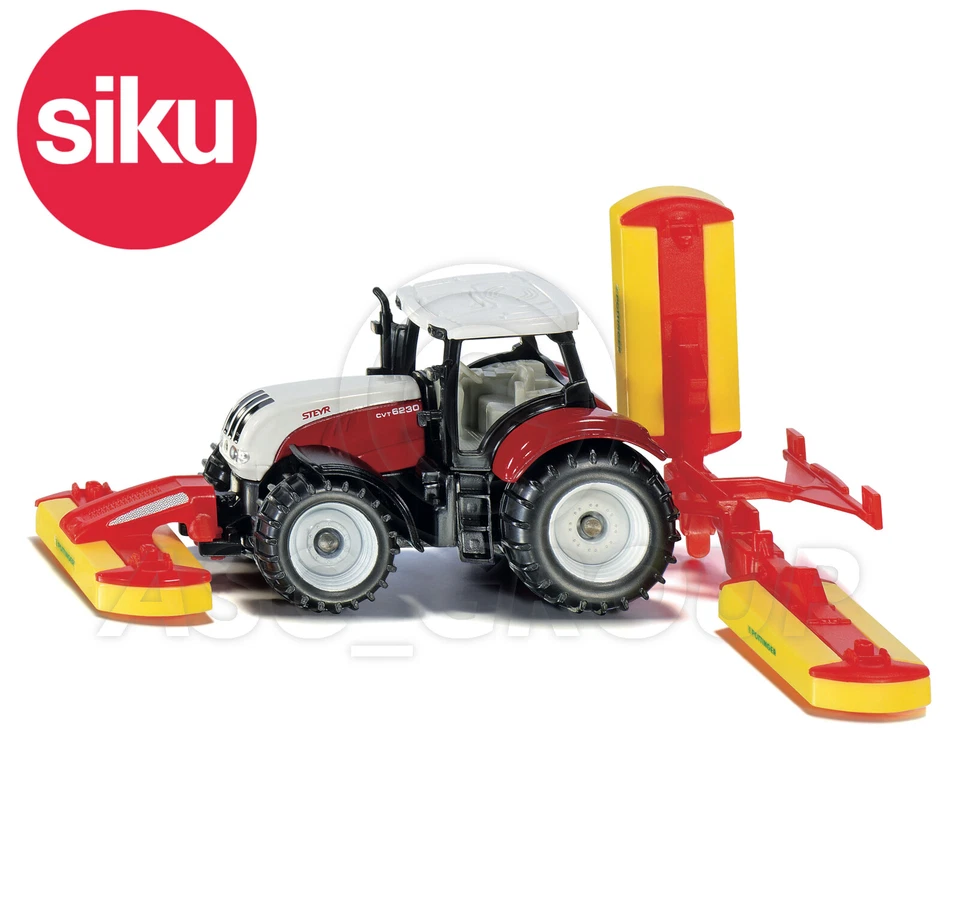 SIKU NO.1672 1:87 Scale STEYR TRACTOR WITH POTTINGER MOWERS Dicast Model / Toy - Image 1 of 1