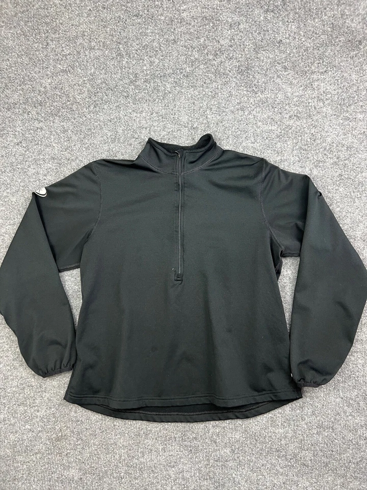 Chaqueta Sporthill Para Mujer Grande Negra Media Cremallera Forrada de Vellón Cuello Simulado Pullover Foto 1 de 4