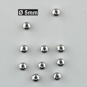 Zwischenperlen Edelstahl Kugeln 5mm Zwischenteile Schmuck Ketten 10 - 100 Stück - Bild 1 von 5