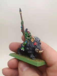 Warhammer Savage Orco Jabalí Boyz Lanza Metal Fuera de Uso Pro Pintado Ver Descripción - Imagen 1 de 10