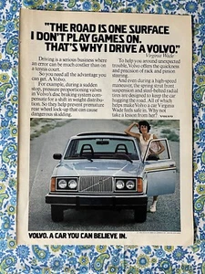 Vintage 1978 Volvo Automobile Print Ad Virginia Wade Tennis - Bild 1 von 7