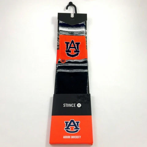 New Mens Stance Auburn University Tigers Varsity Crew Socks Size 8-12 Large Cover
