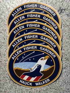 NASA STS-51A SPACE SHUTTLE DISCOVERY ALLEN FISHER GARDNER HAUCK WALKER STICKER - Picture 1 of 2