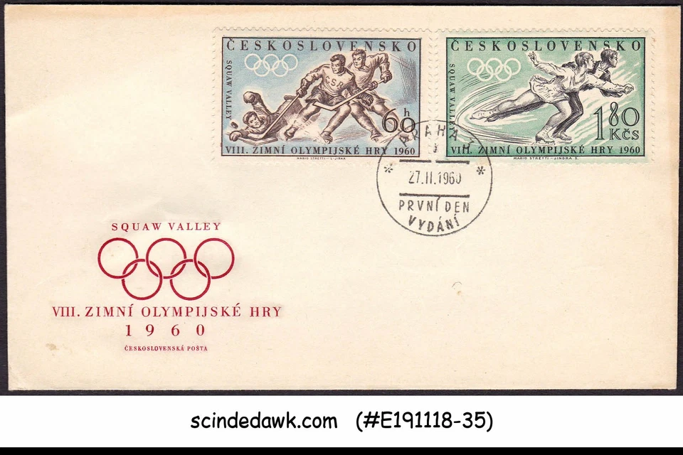 CZECHOSLOVAKIA - 1960 WINTER OLYMPIC GAMES - FDC - Image 1 of 1