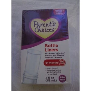NEW Parent's Choice Bottle Liners BPA Free 4 fl oz 100 count 0+ months Nursers - Picture 1 of 5