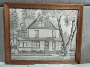 Ty Steinbacher ( 1965-) Walton New York pencil drawing signed and date 1989 - Picture 1 of 6
