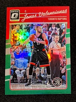 2016-17 Donruss Optic Jonas Valanciunas #107 RED GREEN HOLO PRIZM 4/5 !!!  RARE - Image 1 of 3