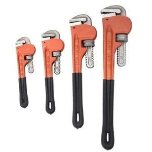 4 Pc Heavy Duty Adjustable Pipe Wrench Plumbing Monkey 8'' 10'' 14'' 18'' - Picture 1 of 2