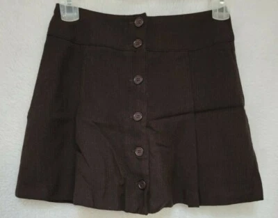 Saia Feminina United Colors of Benetton Tamanho 42 P M Pequena Média Marrom Lã Preta - Imagem 1 de 4