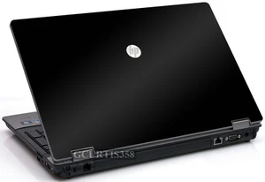 BLACK Vinyl Lid Skin Cover Decal fits HP ProBook 6550b Laptop - Picture 1 of 1