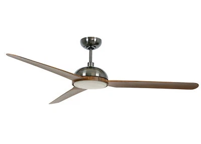 Energy saving Ceiling Fan With LED Unione Nickel Remote Control - Image 1 of 2