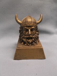 resin Viking mascot trophy award gold RS-481