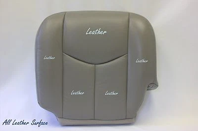2003 - 2006 Tahoe Suburban Driver Bottom OEM Replacement Leather Seat Cover Gray - Image 1 of 4