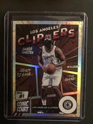 James Harden Comic Court SSP Case Hit 2025 Topps Flagship LA Clippers Foto 1 de 2