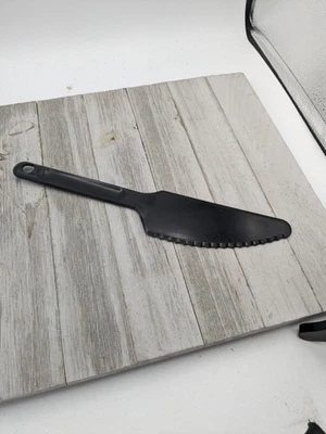 Vintage Tupperware 1819 Black Plastic Spatula Cake Icing Spreader 11" - Image 1 of 4