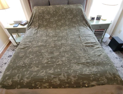 Eddie Bauer Light Green Floral Full Size Duvet Cover w/ 2 Pillow Cases - Image 1 of 4